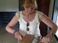 carding wool prior to spinning frontier culture museum august 2013