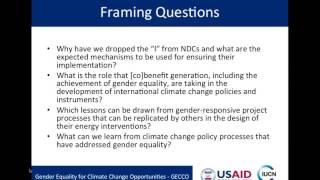 How gender-responsive methodologies can support Nationally Determined Contributions
