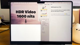 Lunar XDR Brightness demo on MacBook Pro 2021