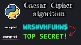 Decrypting Text in Python โ The Caesar Cipher Hack!