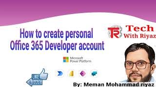 How to Create FREE Office 365 Developer Account | Microsoft 365 Personal Developer Setup 2025 #tech