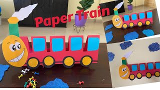How to make a paper train || train craft for kids || easy train diy ideas