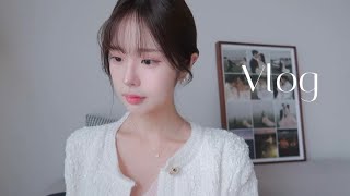 VLOG. 새댁 일상 브이로그ㅣ아이콘매치 직관ㅣ바쁜 이사준비 🚪ㅣ셀프 인테리어ㅣ데일리룩ㅣ깐풍육ㅣ또 앞머리 잘랐다..ㅣ돈카츠석ㅣ혼코노ㅣ가구가전 쇼룸구경