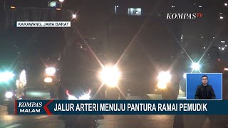 Tak Ada Penyekatan, Jalur Arteri Karawang Arah Pantura Ramai Pemudik