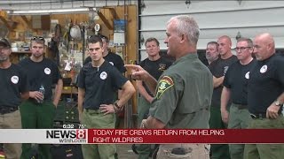 Connecticut firefighters return home from California wildfires