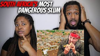 🇿🇦 American Couple Reacts "Street Food in South Africa’s Most Dangerous Township - Alexandra"