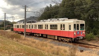 【4K】ことでん志度線 600形627-628編成 琴電志度行き 房前公園付近