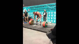 Kamil Jarota 350kg RAW deadlift @ 121,7kg bodyweight