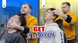 ASMR SLEEP PILL | 2 Customers 2 Asmr Barber Massage For Sleep