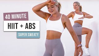 DAY 1: 40 MIN HIIT + ABS Workout - No Equipment, No Repeat - 7 DAY KILLER HIIT CHALLENGE