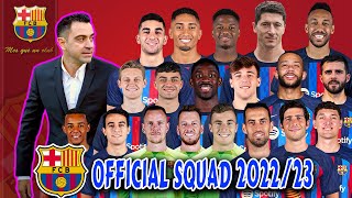 Barcelona Official Squad 2022/23