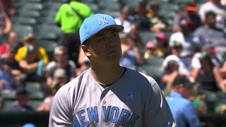 NYY@OAK: Tanaka K's 10 in 10 seconds