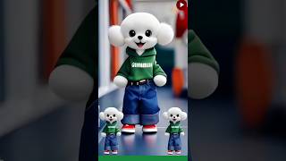 Crazy dance cute puppy 💚😂| #funnydance #cutepuppy #shorts #shortfeed #viralshorts #220