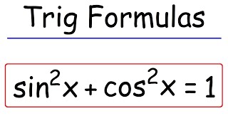 Basic Trigonometry - Formula Sheet