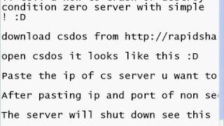 how to hack cs server with csdos