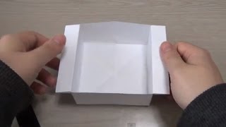 ORIGAMI (easy) convenient box (tray) How to make it