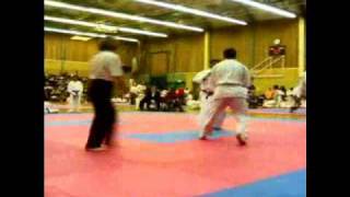 Sultan in the British National Karate Clicker Championship - first fight