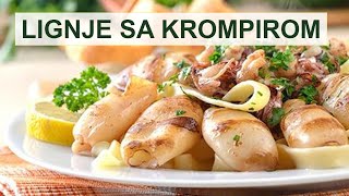 LIGNJE SA KROMPIROM I SPANAĆEM / PREUKUSNO! 🦑🦑🦑