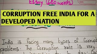 Essay Writing on Corruption Free India for a Developed Nation / Essay on Corruption free india