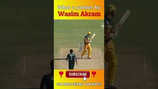 What a Yorker by WASIM AKRAM 🔥 | #cricket #shorts
