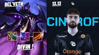 KC CINKROF: BEL’VETH VS EVELYNN (JGL) - DIVIN - EUW MASTER 688 LP - PATCH 13.13