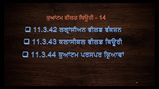 QUANTUM FIELD THEORY (PUNJABI) ਕੁਆਂਟਮ ਫੀਲਡ ਥਿਊਰੀ – 14