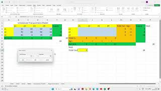 Solving Unbalanced Transportation Problem Using MS Solver