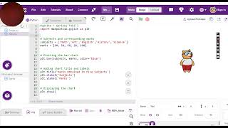 bar chart| Python Editor | PictoBlox