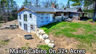 Maine Cabins On 32+ Acres / Hobby Farm / ME Real Estate / New England Farms / Barnstead