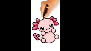 HOW TO DRAW A CUTE AXOLOTL