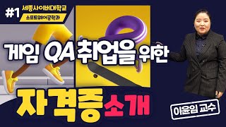 게임 QA 취업을 위한 자격증 소개 by 세종사이버대학교 소프트웨어공학과 (https://sw.sjcu.ac.kr)