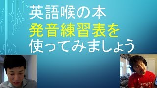 英語喉　発音練習表で発音の確認