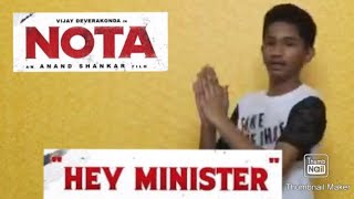 Hey Minister - NOTA | Vijay Devarakonda | Snehith