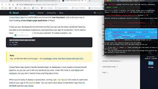 react installation problems fixes