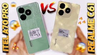 Realme C61 vs itel A70 Pro | Battle of Low budget Smartphones