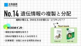 No.14  遺伝情報の複製と分配