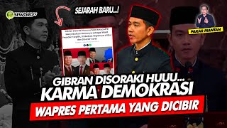 Alifurrahman: GIBRAN DISORAKI HUUU... KARMA DEMOKRASI, WAPRES PERTAMA YANG DICIBIR