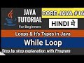 While Loop in Java || Loop in Java in Hindi || While Loop in Java Program || Java Loops in Hindi