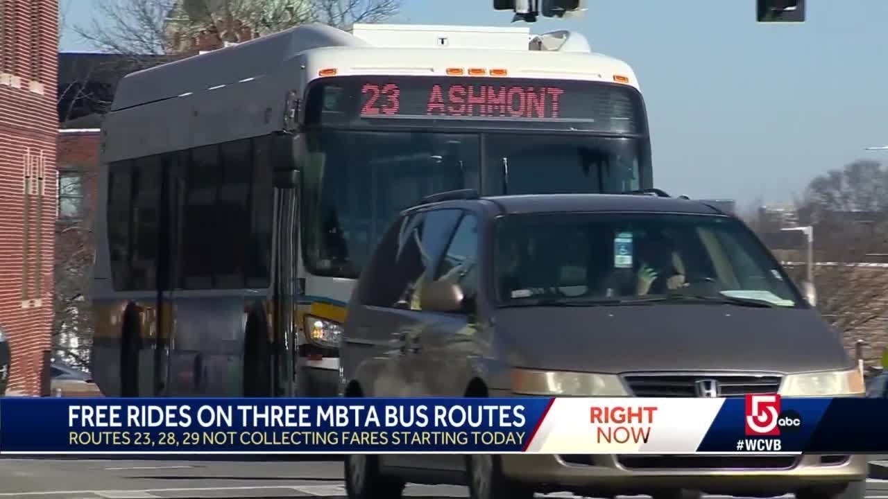 Free Fares Begin On 3 MBTA Bus Routes - YouTube