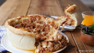 [Chicago pizza] Overflowing with cheese! Hearty pizza recipe ♪ | macaroni (macaroni)