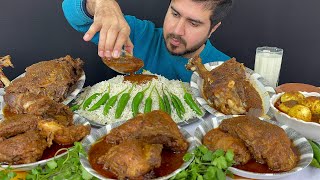 ASMR; Eating Spicy 2 Mutton Legs Curry+Spicy Chicken Thai Curry+Spicy Eggs Curry
