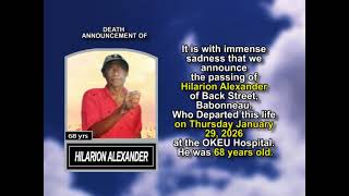 Hilarion Alexander ~ Short Obituary