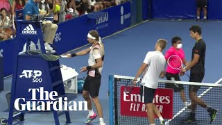 Alex Zverev thrown out of Mexican Open for hitting umpire’s chair