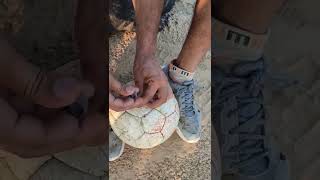 How to fix puncture in a ball 🏀 .. #youtubeshorts #funnyshorts #footballshorts #villagelife