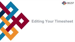 Editing your timesheet