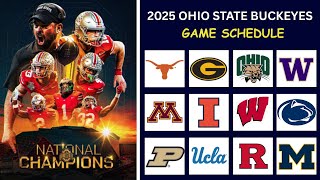 2025 OHIO STATE FOOTBALL SCHEDULE | FULL TEAM SCHEDULE