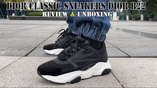 Dior 2022 Mens Classic Sneaker Unboxing Activities Dior Shoes On Feet（Black/White）