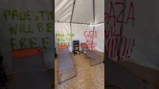 DISGUSTING. Medical tent vandalized at Israel support rally #israel