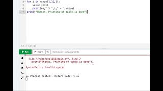 Python Program to PRINT the TABLE #TABLE #PYTON #CODING #CODINGHANDS