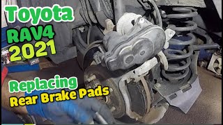 Replacing rear brakes on 2021 Toyota RAV4 with Electric Parking Brake